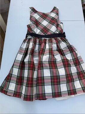 Polo by Ralph Lauren Red, Green, Navy and Cream Plaid Dress